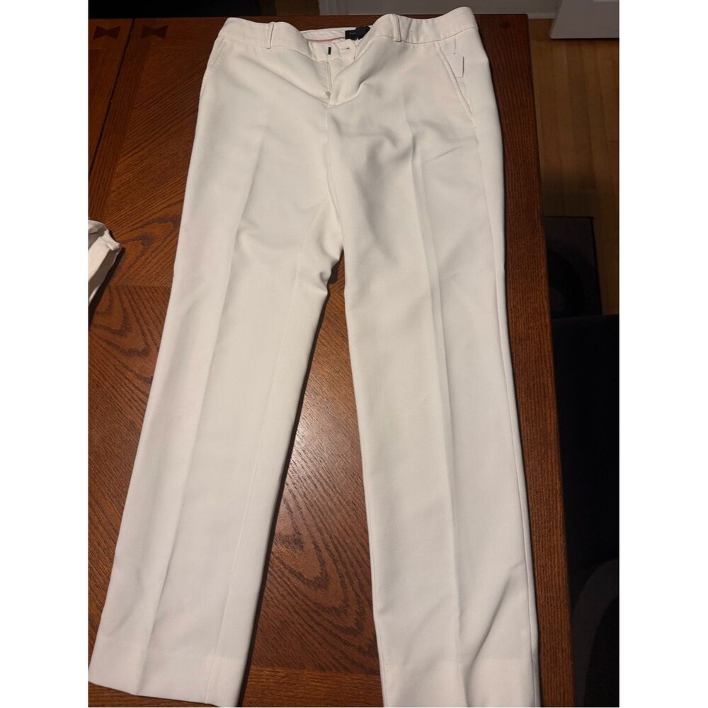 Banana Republic Cream Wide-Leg Trousers